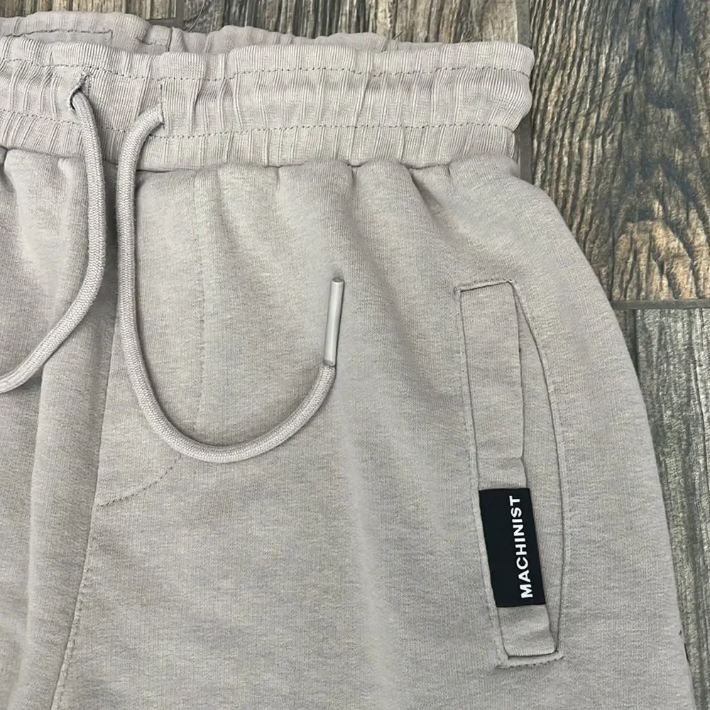 🔥🔥 Y2K MACHINIST Streetwear Brand Graphic Gray Sweatpants Men Size Large - EUC